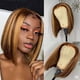 thumbnail image 2 of Peluca de cabello humano castaño liso con línea de cabello pre-arrancado para mujer, 45 cm, 2 of 4