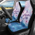 thumbnail image 2 of Yuyamidu Dolphin Car Front Seat Covers Set of 2 Hibiscus Vehicle Seat Protective Covers for Cars Sedan SUV Automobile Interior Sets, 2 of 7
