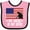 Pink and Black, variant on Inktastic Military Uncle is My Hero Us Flag Boys or Girls Baby Bib