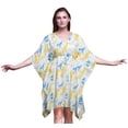 thumbnail image 1 of Bimba Tie-Dye Short Caftan Midi Dress Beach Swimwear Cover up Womens Kaftan-XL-3X, 1 of 5