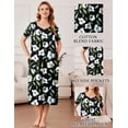 thumbnail image 6 of Ekouaer Cotton Nightgowns for Women with Pockets Midi Night Gowns for Sleeping Plus Size House Dress Lounge Dress, 6 of 6