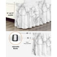 thumbnail image 3 of Abstract Marble Bed Skirt Queen Size 18" Drop Minimalist Art Back Texture Simple Style Ruffled Wrap Around Bed Skirts Adjustable Elastic Bedskirt Dust Ruffle for Queen Size Bed, 3 of 7