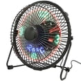 thumbnail image 2 of OSALADI Mini Desktop USB LED Clock Cooling Fan Portable Metal Real time Calendar Temperature Display Fan for Home and Office, 2 of 3