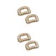 thumbnail image 4 of Minnieouse Zapato ligero de perlas de imitación Clip con incrustaciones de diamantes de imitación Llamativo botón trasero plano Clips de tacón alto Cuadrado 2piezas Minnieouse CBP499623, 4 of 5