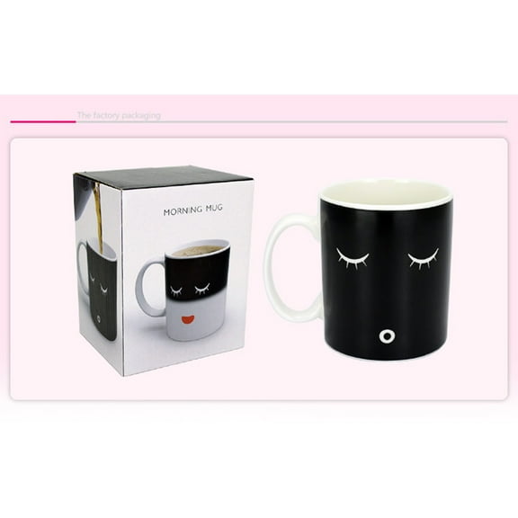 COSMOBETTY 1Pack Color Changing Coffee Mugs Heat Sensitive Porcelain Cup for Home Use and Pubs