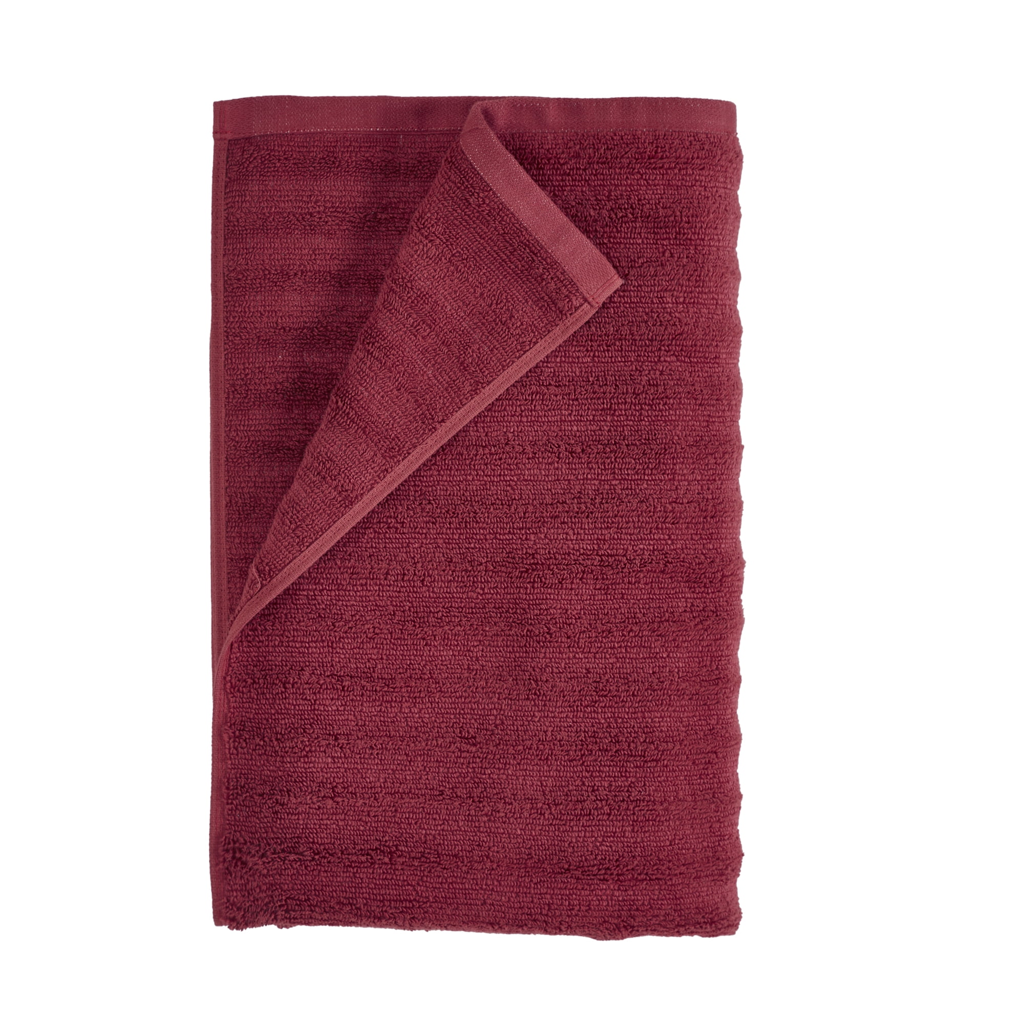 Mainstays Performance Textured Bath Sheet, 62" X 30", Red Sedona