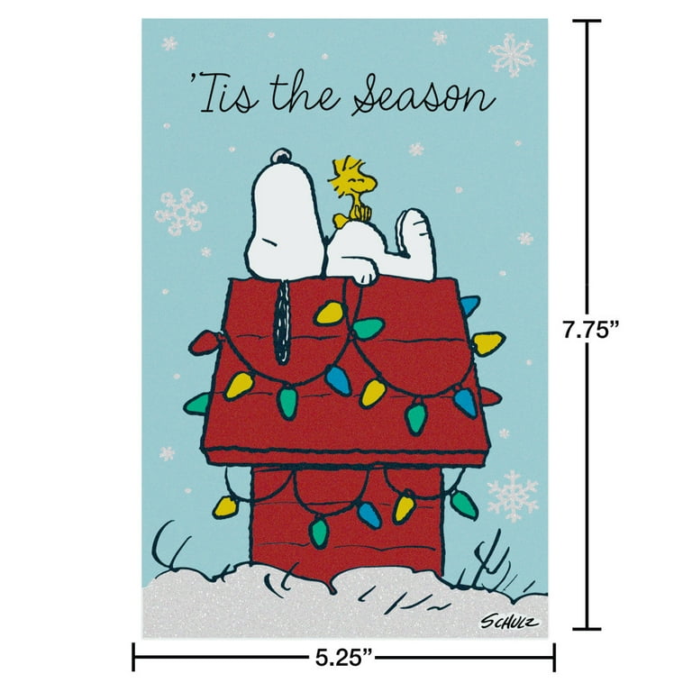 American Greetings Snoopy and Woodstock Christmas Cards, ‘Tis The 