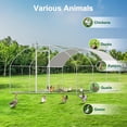 thumbnail image 2 of Yeshouse 9.8x19.7x6.6FT Large Metal Chicken Coop, Chicken Run with Waterproof and Anti-UV Cover, Walk-in Fence Cage Hen House for Outdoor Yard Farm, 2 of 6