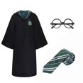 thumbnail image 4 of Ropa de fiesta de Harry Potter, bata mágica, traje, corbata, bufanda, varita, gafas, Godric, Cosplay, Halloween, 4 of 4