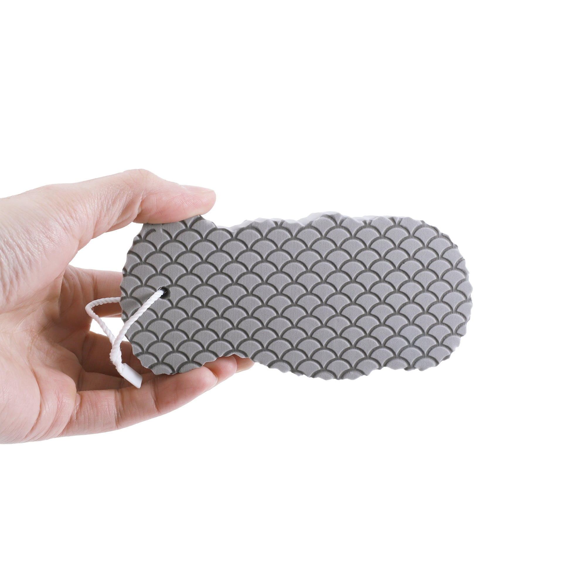 Unique Bargains Sponge Brush Body Scrubber for Bathroom 5.51"x2.55"x0.98" 1 Pc Gray