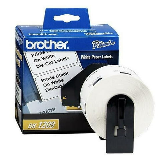Brother DK1209 Small Address QL Printer Labels - 1 9/64" x 2 27/64" Length - Rectangle - Direct Thermal - White - 800 / Roll - 1 Roll | Bundle of 10 Rolls