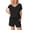 Black, variant on Ekouaer Womens Lounge Sets Comfy 2 Piece Sleepwear V Neck Cute Pajamas Shorts Set for Summer Pjs