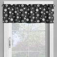 thumbnail image 4 of Ambesonne Retro Valance & Curtain, Scattered Circles Dots Art, 55"x45", Dark Night Blue and Pale Grey, 4 of 7