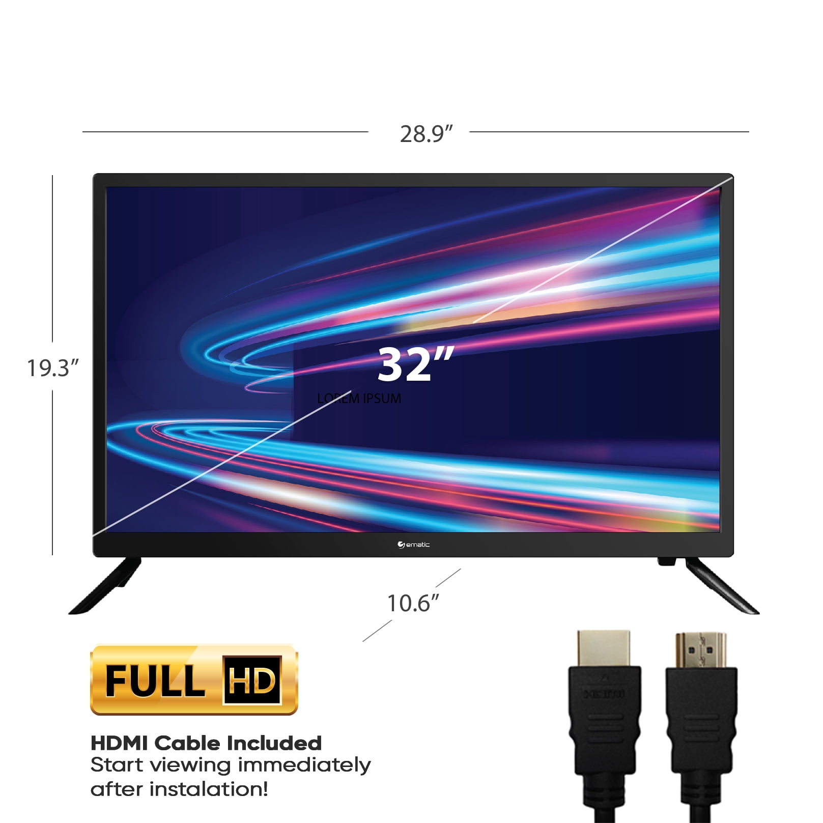 Monitor tv ADVANCE led smart 32 ( ADV32500D ) vga / 3-hdmi / usb / wifi