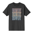 thumbnail image 5 of Western Howdy Repeat Text Men's Charcoal Crew Neck Short Sleeve Tee-Medium, 5 of 7