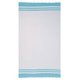 thumbnail image 3 of Swan Comfort Peshtemal Turkish Bamboo Towel Beach Pool Cover Up Picnic Bath Spa Sauna - (Water Blue ), 3 of 6