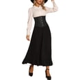 thumbnail image 2 of INSPIRE CHIC Women's Lace Up Back Steel Boned Waist Underbust Tight Shaper Corset Black L, 2 of 5