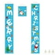 thumbnail image 2 of Toystoory 2 piezas de pancartas colgantes de Feliz Navidad, carteles de bienvenida para el porche, vacaciones en casa, decoración de cumpleaños de Año Kits de decoración para fiestas Azul Toystoory HA010416-03B, 2 of 6