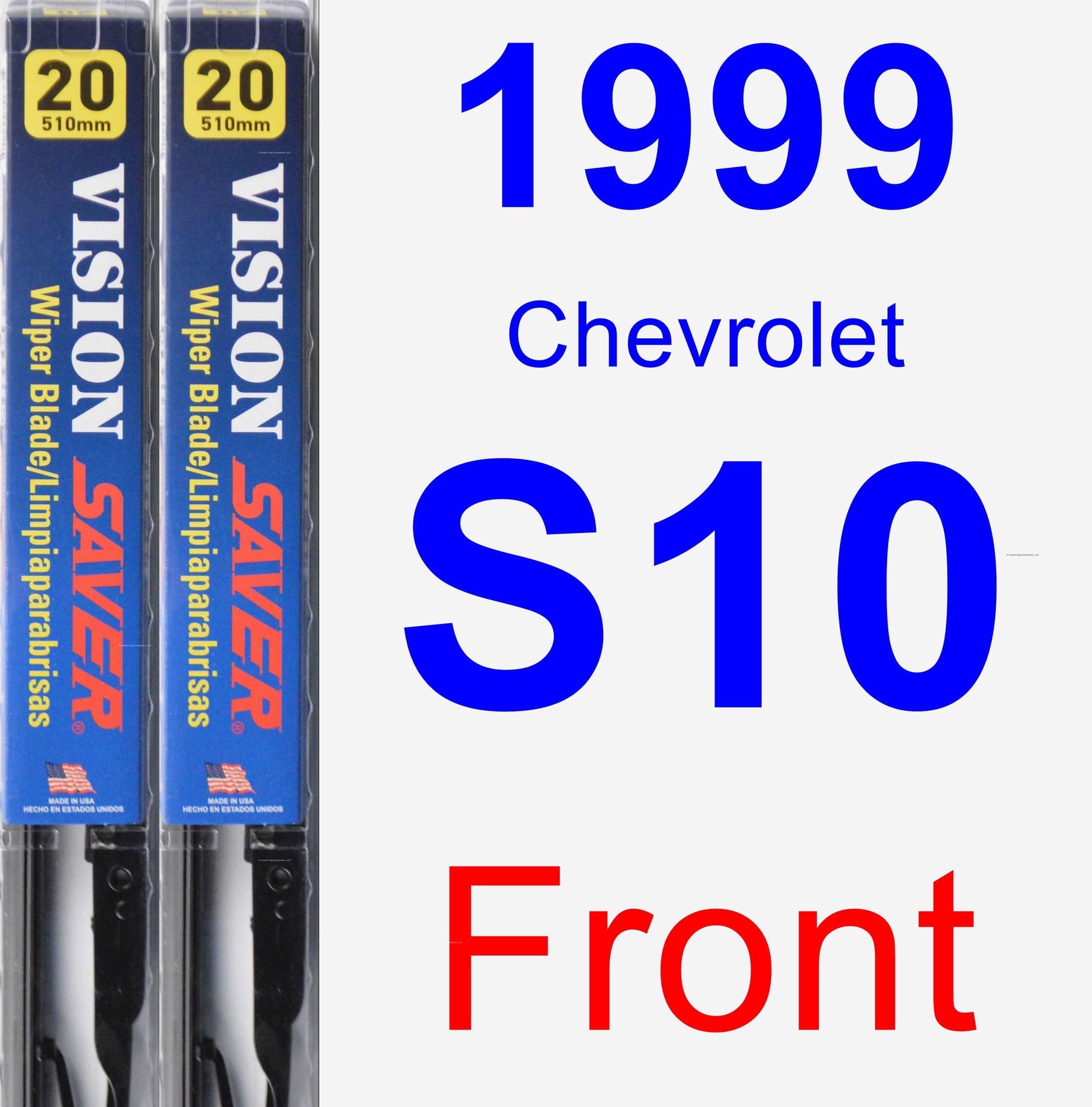 1999 Chevrolet S10 Wiper Blade Set/Kit (Front) (2 Blades) Vision