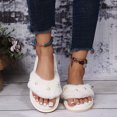 thumbnail image 5 of Pantuflas de algodón para damas Zapatos de felpa para exteriores de fondo plano con perla de felpa cálida para interiores Wmkox8yii hj789, 5 of 5
