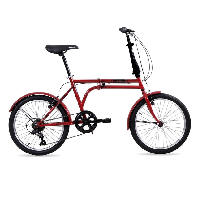 Bicicleta Plegable BENOTTO FOOLD R20 6V Frenos V Acero rojo