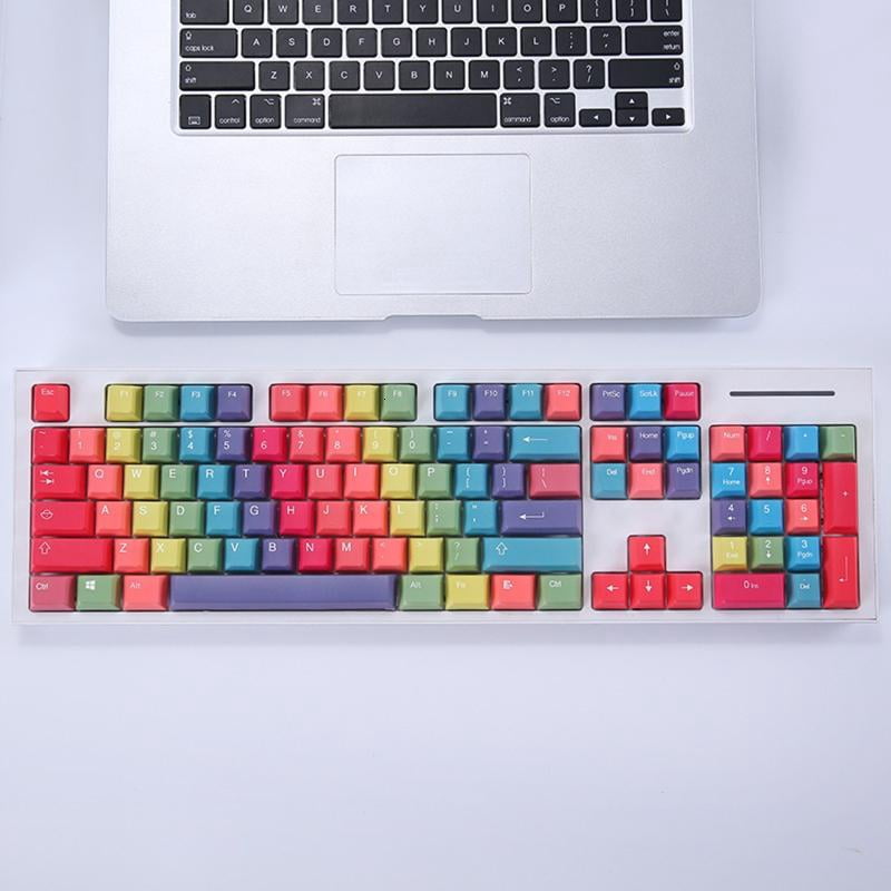 LIANXUE Rainbow Theme Keycaps 114-Key PBT Dye Subbed For MX Switch Mechanical Keyboard