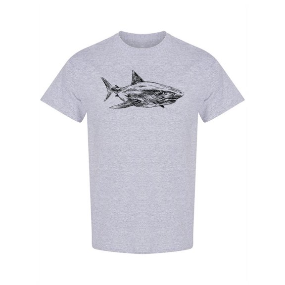 Shark Hand Sketch T-Shirt Men -Image by Shutterstock, Male XX-Large