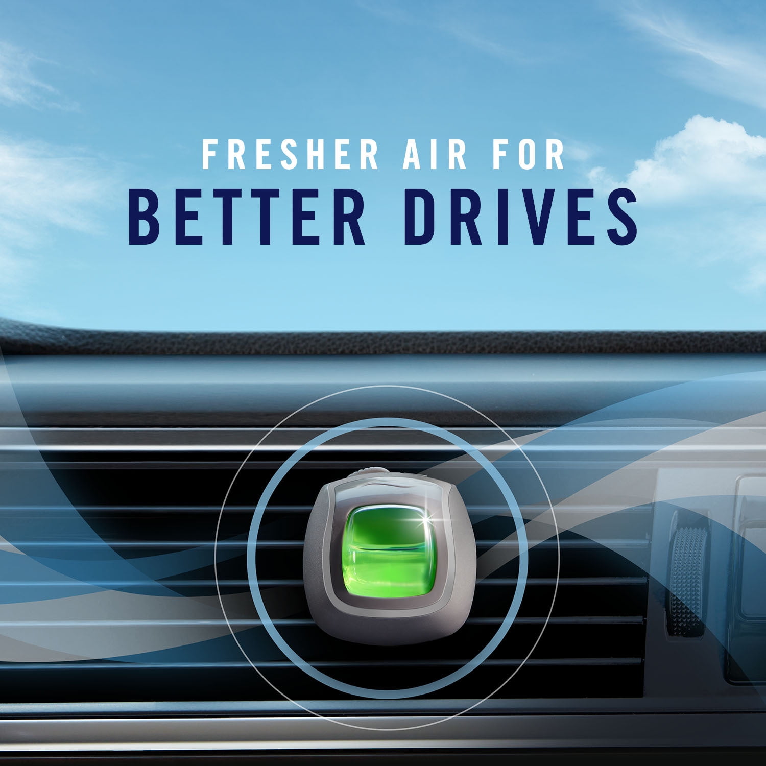 Febreze Car Air Freshener Car Vent Clip Gain Moonlight Breeze Scent, .06  oz., 3 Ct. and Storage Case 