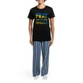 thumbnail image 4 of CafePress - Pray For Ukraine Pajamas - Women's Short Sleeve Print T-Shirt and Pants Dark Cotton Pajama Set, 4 of 7