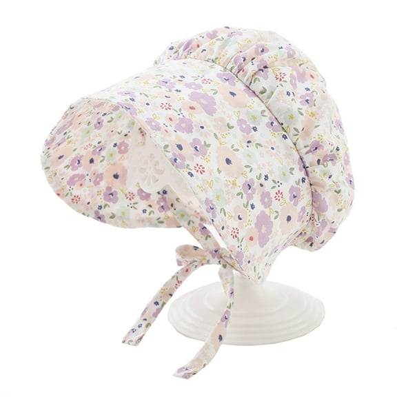 KCAHPAN Toddler Girl Sun Protection Hat Princess Bonnet Hat Breathable Cap with Soft Brim Baby Girls Summer Beach-Hat Headwear