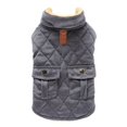 thumbnail image 3 of Chaqueta cálida de vellón para perros con orificio para correa, atuendo para perros para clima frío en invierno, abrigos para perros, chaleco de nieve para perros pequeños y medianos, 3 of 5
