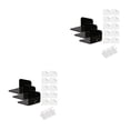 thumbnail image 1 of Estante de pared Riwesomey 3 piezas color negro para almacenamiento elegante y duradero, 1 of 6