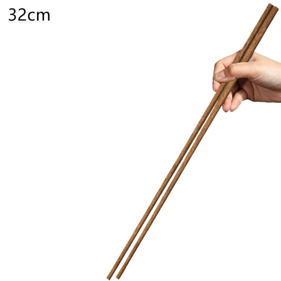 QHUDLV Long Wooden Chopsticks, 42cm Extra Long Cooking Chopsticks, Reusable Noodle, for Hot Cooking, Frying Pot,