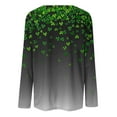 thumbnail image 5 of WREESH Women's 2025 St. Patrick's Day Long Sleeve Pullover Tops Irish Shamrock Graphic Tees for Casual and Festive, 5 of 5