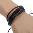 thumbnail image 3 of Ayyufe Bracelet 4-layers Braided Accessories Handmade Leather Bangle for Unisex, 3 of 7