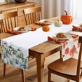 thumbnail image 5 of Burlap Table Runner 90 Inches Long,Blue Pumpkin Vine Autumn Thanksgiving Non-Slip Kitchen Table Runners for Dining Room Everyday Use Party Table Decorations Farm Pumpkins on White, 5 of 9