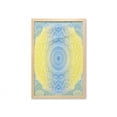 thumbnail image 1 of Blue and Yellow Wall Art with Frame, Ombre Mandala Design Tribal Chinese Esoteric Pattern Mystic Universe Print, Printed Fabric Poster for Bathroom Living Room, 23" x 35", Blue Yellow, by Ambesonne, 1 of 2