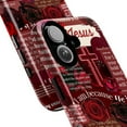 thumbnail image 2 of Christian Red Jesus Phone Case with Bible Verses and Roses, Inspirational Faith Design for iPhone 16 15 14 13 12 11 Pro Max Mini, 2 of 6