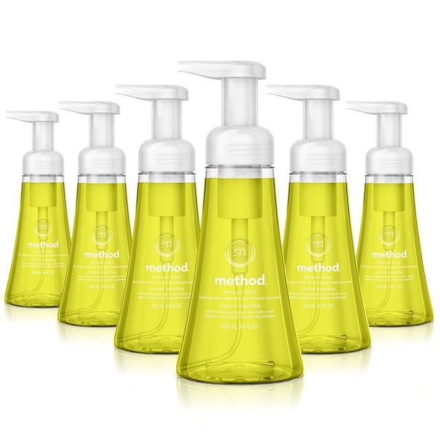 Jabón de manos Method Foaming Lemon Mint, 300 ml (paquete de 6)