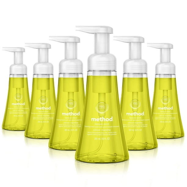 Jabón de manos Method Foaming Lemon Mint, 300 ml (paquete de 6)