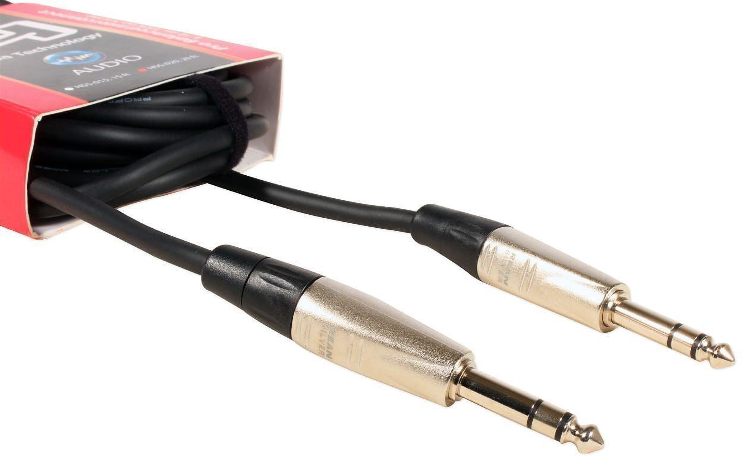 Hosa Pro HSS-005X2 Stereo Balanced Interconnect Cable - Dual 1/4-inch TRS Male to Same - 5 foot