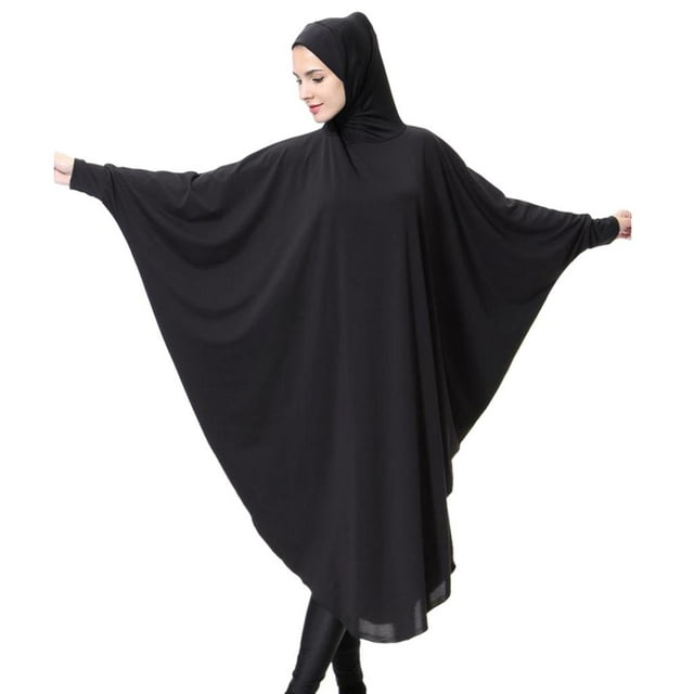 Abaya Una Pieza Hijab Oración Zulema Batwing Cuerpo Entero L