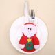 thumbnail image 5 of 4x Porta cubiertos navideños para cocina, bolsas decorativas Santa, 5 of 9