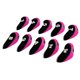 thumbnail image 1 of Cubiertas de kusrkot 10 unidades/paquete Etiquetas de Números Grandes de Neopreno Estuche Suave y Grueso para Palos de Golf Negro + Rosy Cubiertas de la cabeza del club de golf, 1 of 8