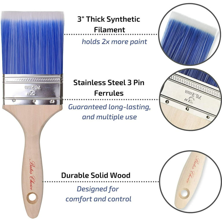 Bates- Paint Brush, 4 Inch, Soft Tip Paint Brushes for Walls