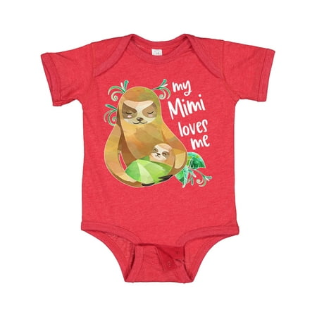 

Inktastic My Mimi Loves Me Cute Sloth and Baby Gift Baby Boy or Baby Girl Bodysuit