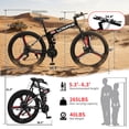 thumbnail image 4 of Zimtown 26" Folding Mountain Bike, Shimano 21 Speed MTB Bicycle for Adults, Black, 4 of 14