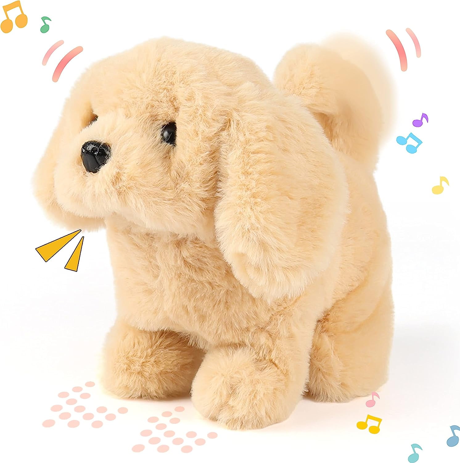 Hopearl Hopping Coniglio Elettronico Interattivo Pet Peluche Coniglietto Giocattolo con Suoni e Movimenti Animato Walking Wiggle Ears Twitch Naso Regalo per Bambini Compleanno (01 White Bunny