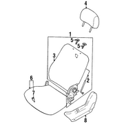 Genuine OE Mitsubishi Seat Back Assembly - MR749706