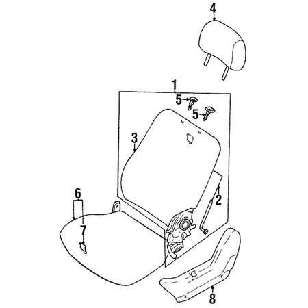 Genuine OE Mitsubishi Seat Cover - MR797643
